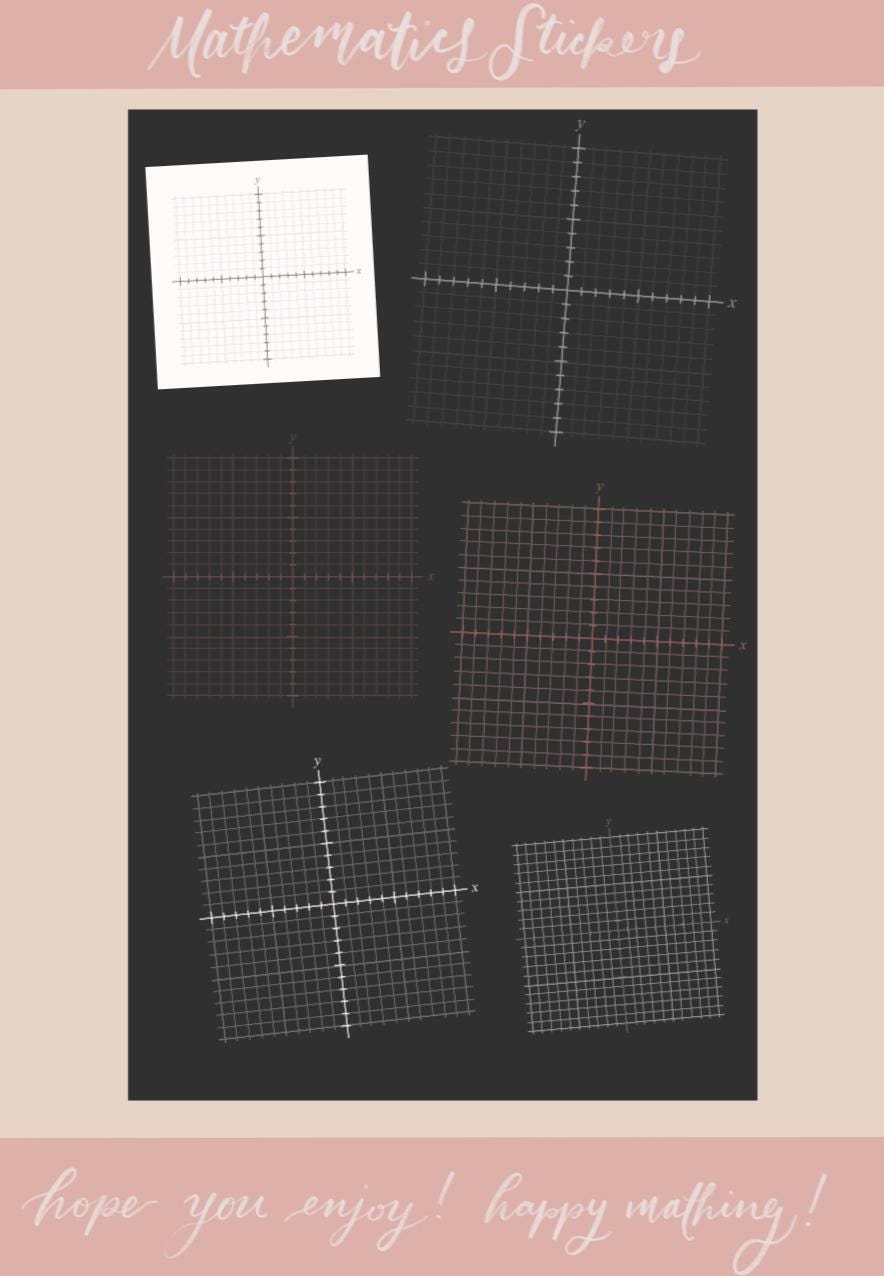 Cute Goodnotes Math Cartesian Plane Stickers With Transparent ...