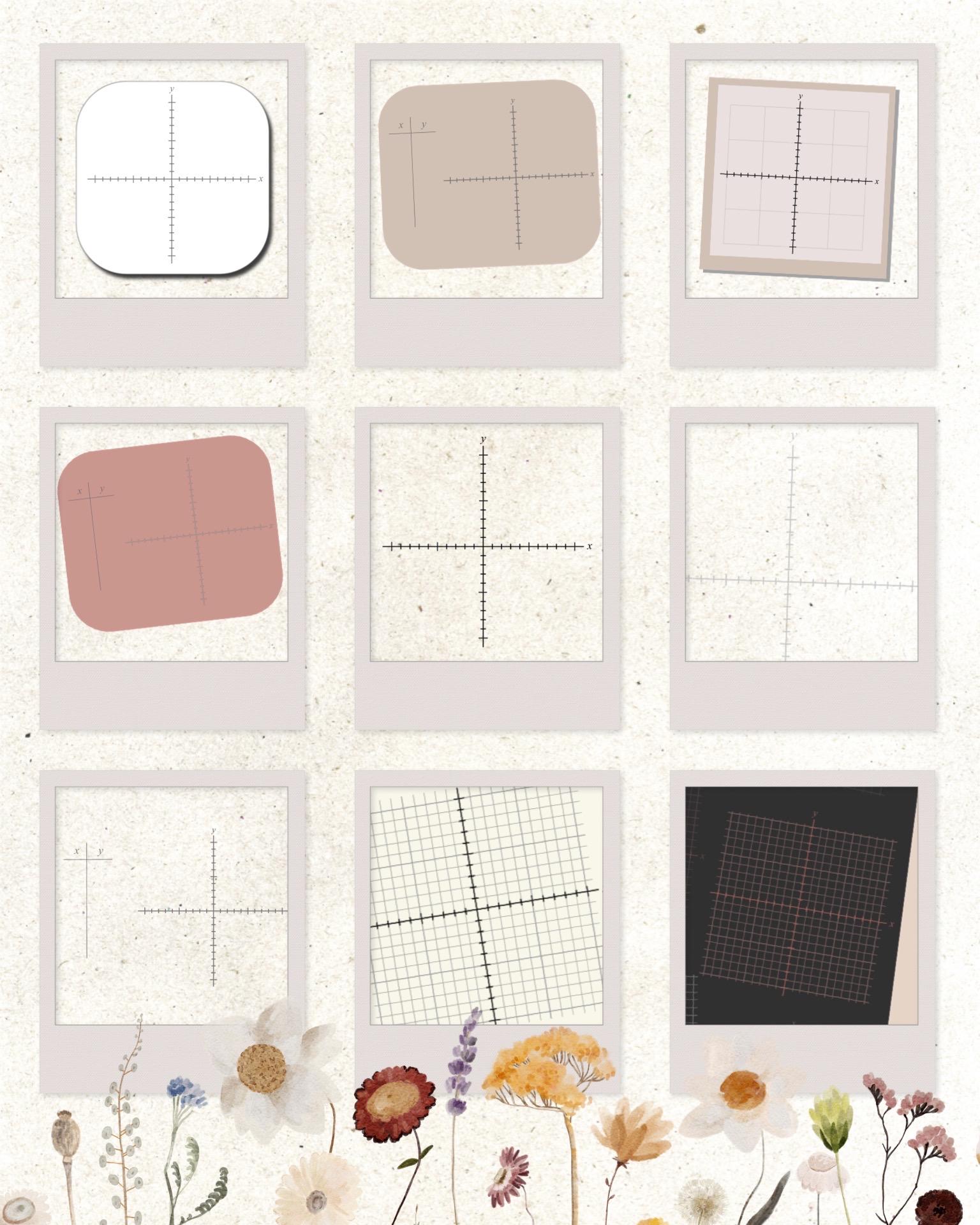 Cute Goodnotes Math Cartesian Plane Stickers With Transparent ...