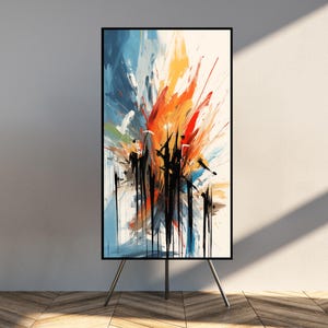 Impression d'art mural « Huit des baguettes » du pont des ombres de samouraï - impression giclée d'art - aquarelle abstraite - tailles personnalisées disponibles