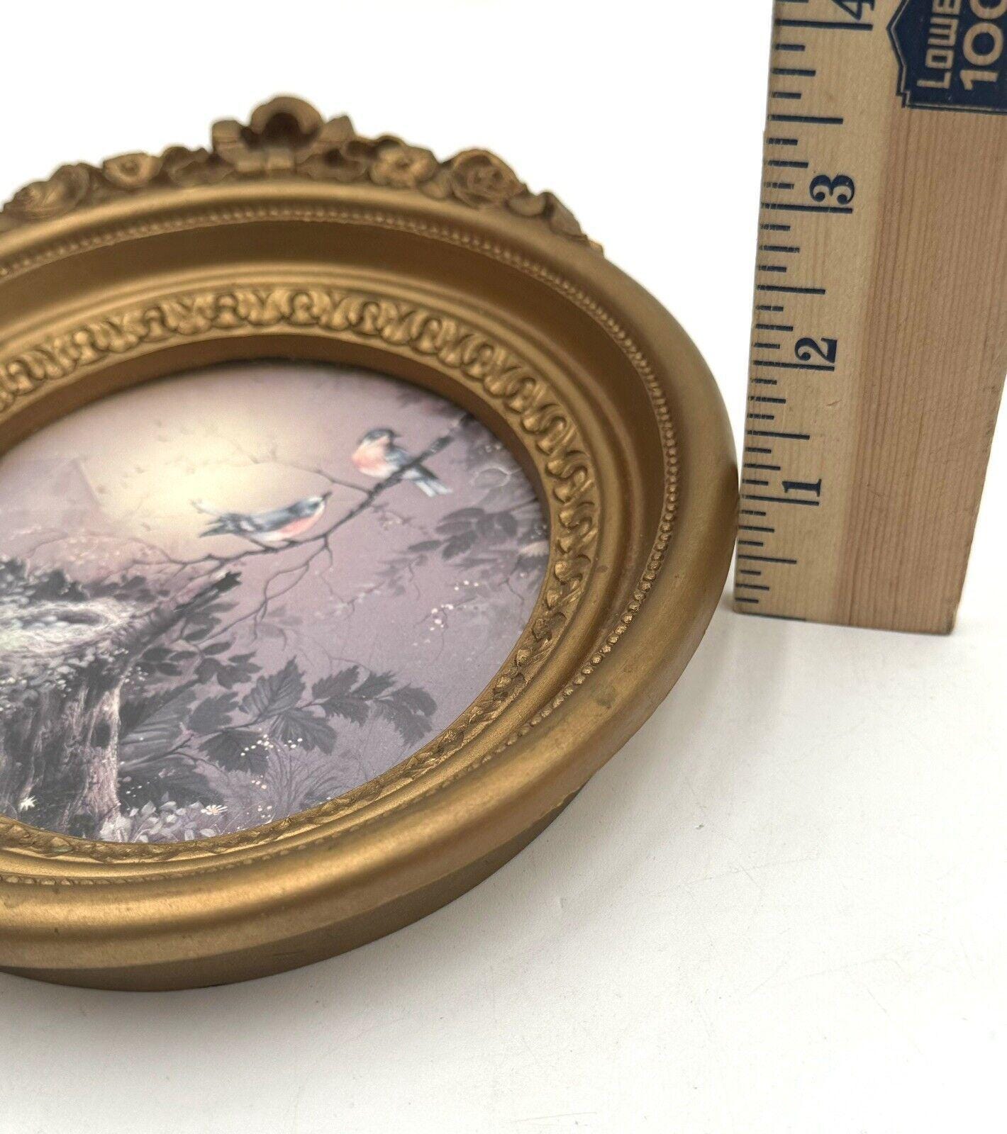 Vintage 1980 Homco Deep-set Ornate Frame W Birds on a Branch W Nest ...
