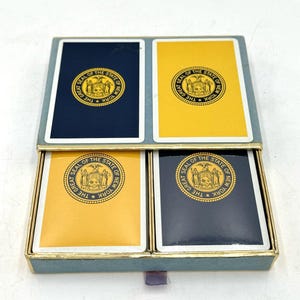 Vintage The Great Seal of The State of New York 2 Decks Playing Cards Sealed