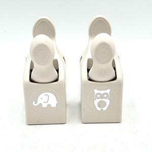 Martha Stewart Owl and Elephant Scrapbook Craft Paper Punch Lot of 2