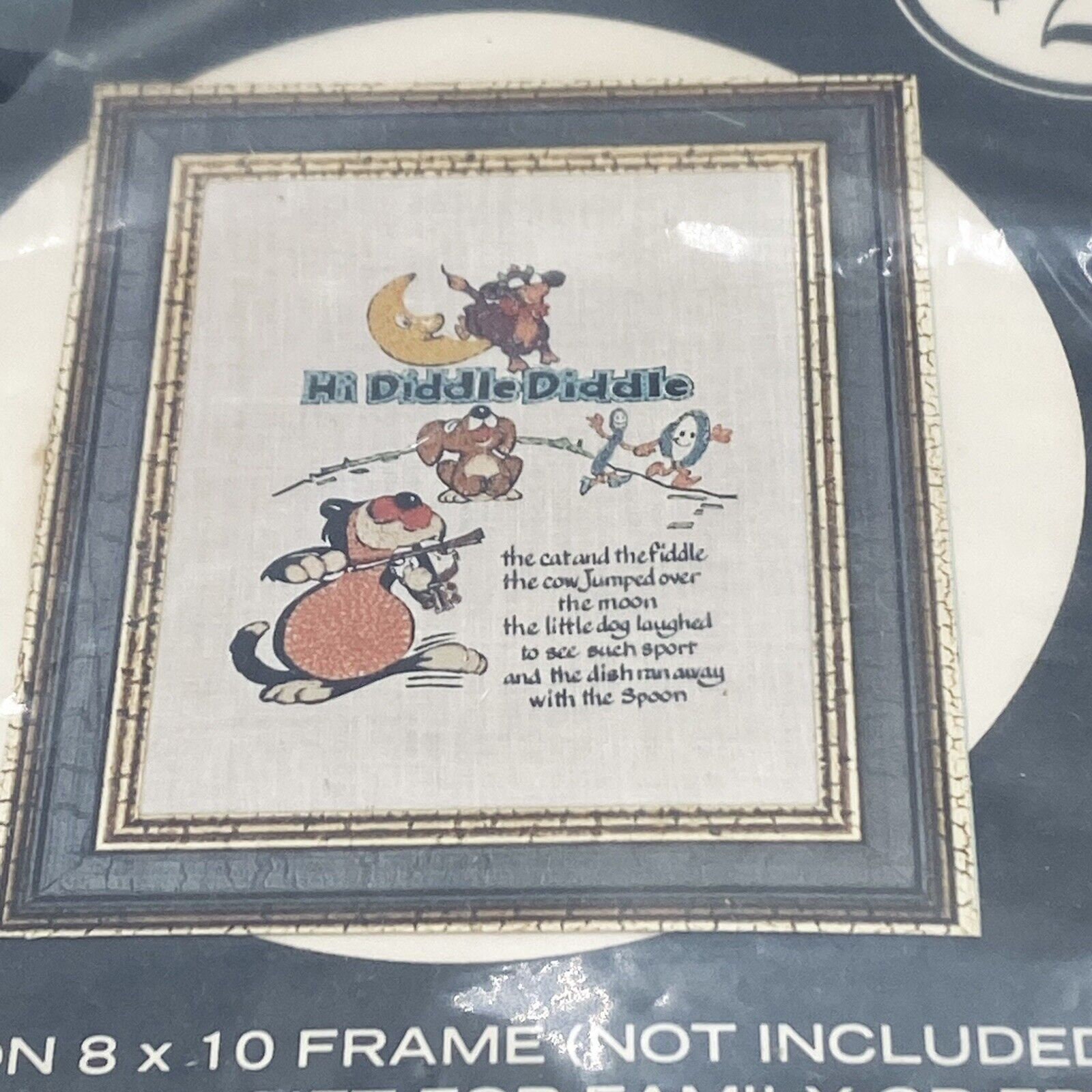 Marion Nichols Crewel Embroidery Kit Nursery Rhyme Hey Diddle Diddle