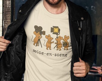 Camiseta de la película "Ratones en escena": regalo para cinéfilos amantes del cine
