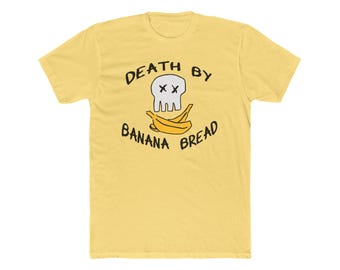 Camiseta gráfica "Muerte por pan de plátano" / Camiseta de humor negro para amantes de la comida