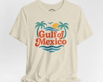 Camiseta vintage del Golfo de México: camiseta retro con gráficos costeros