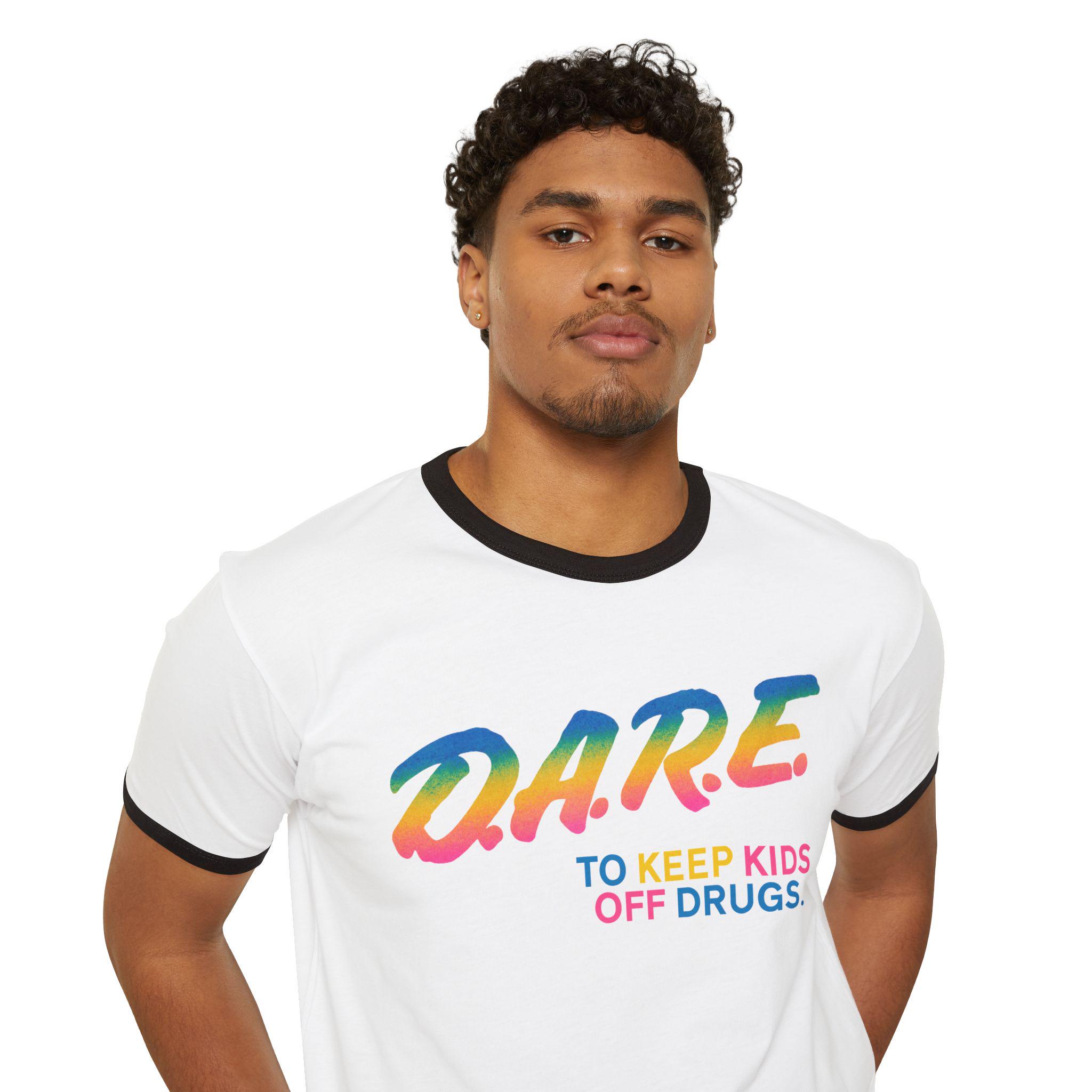 Vintage 90s D.A.R.E. Ringer Tee: Retro Neon Logo T-shirt - Etsy