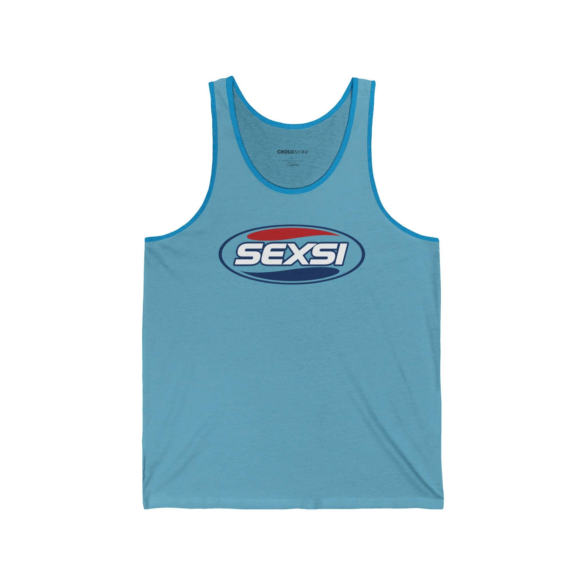 Y2K SEXSI Tank Top: Britney Spears Inspired Pepsi Parody - Etsy