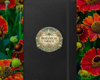 Botanical Grace Hardcover Notebook | Lined Journal with Logo | Nature Inspired Writing Journal