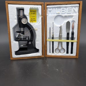 Vintage Milben Microscope Set