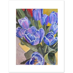 Notitiekaarten saffiertulpen (10 stuks)