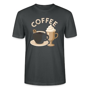 Coffee T-Shirt Unisex Minimalist Elegance Simple Modern Design Cotton Organic Coffee Enjoyment Break