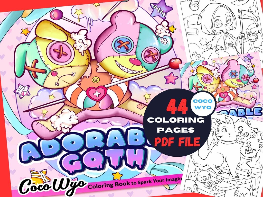 Coco Wyo Adorable Goth Cute and Gothic, Coco Wyo Coloring Books, Coco ...