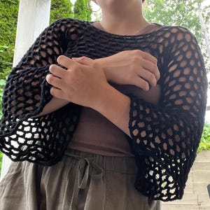Crochet Bolero Handmade Mesh Shrug