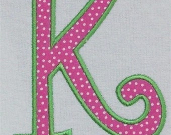 Large UC Curlz Embroidery Machine Applique Alphabet Font Set 5x7 2067