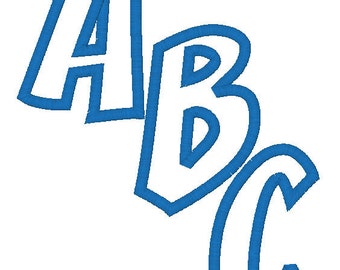 Embroidery Machine Applique Alphabet Fonts 4174 INSTANT DOWNLOAD