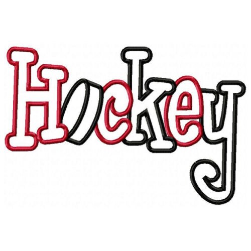 Hockey 2 Color Embroidery Machine Applique Design 2553 Etsy Hockey embroidery designs machine embroidery designs at