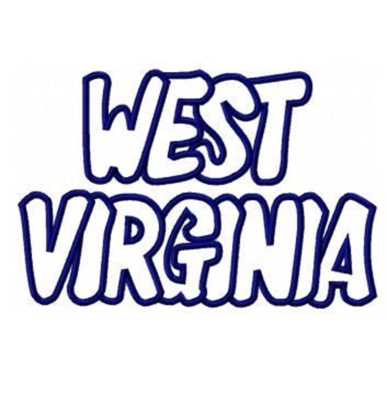 West Virginia Embroidery Machine Applique Design 2370 Etsy