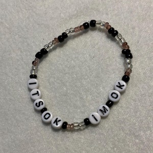 Tate Mcrae it&#39;s ok i&#39;m ok beaded friendship bracelet jewelry
