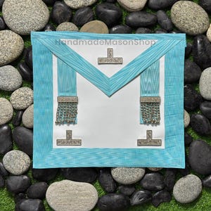 Masonic Regalia Craft Worshipful Master WM Lambskin Leather Apron - Gift For Him