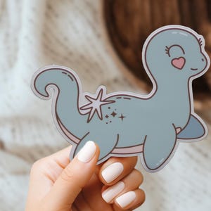 Nessie Loch Ness Monster Cute Cryptid Valentines Vinyl Sticker Gift