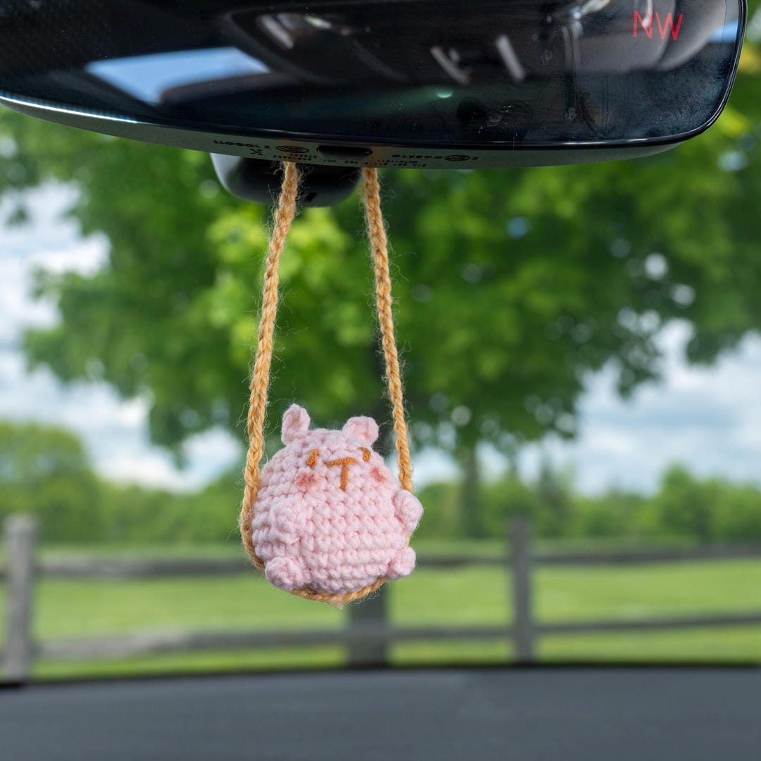 Crochet Pattern PDF - Crochet Swinging Bunny Car Mirror Hanging ...