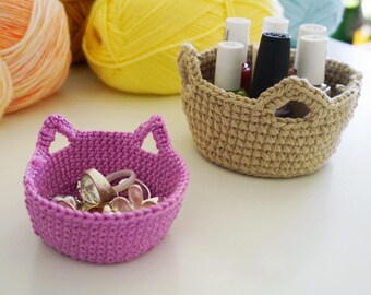 Crochet PDF Pattern - Cat Storage Basket/Home Decor/Instant Downloaded