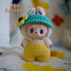 Crochet Pattern PDF - Handmade Doll Outfit, DIY Plushie Clothes, Fits 18cm Dolls, This pattern fits dolls the same size as Labubu