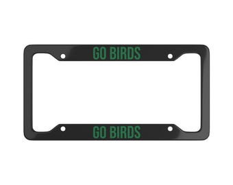 Marco para matrícula Go Birds: Aluminio negro, regalo para aficionados al deporte