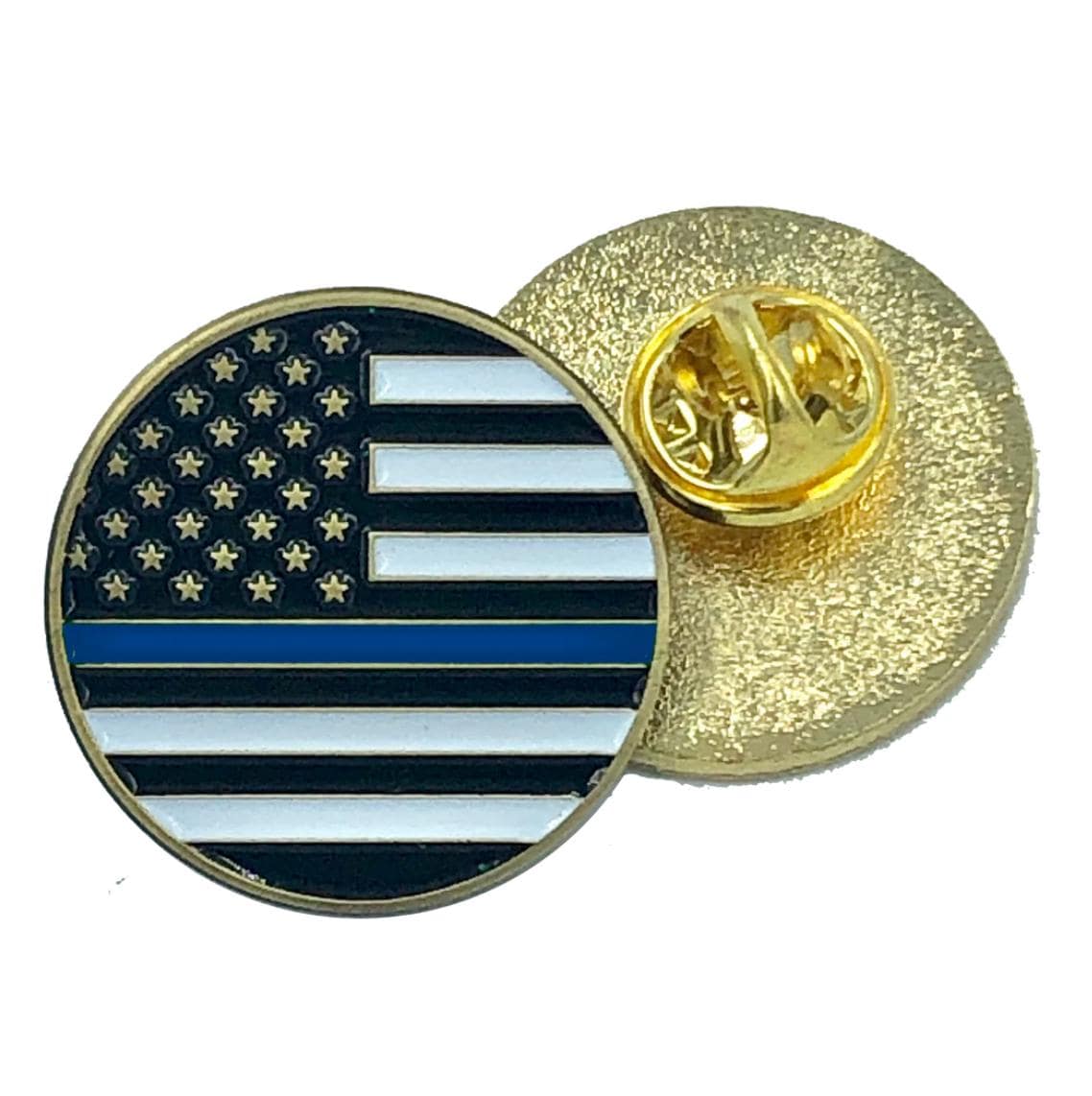 Blue Line Pin Thin Blue Line Pin Police Law Enforcement American Flag round - Etsy