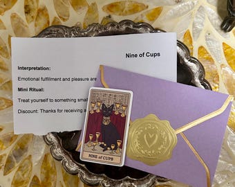 Mystery Tarot Pull — Intuitive Reading with Ritual, Sticker & Wax Seal Envelope