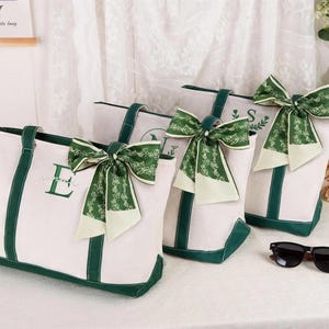 Custom Embroidered Canvas Tote Bag, Personalized Bridesmaid Gift, Bachelorette Party Bag