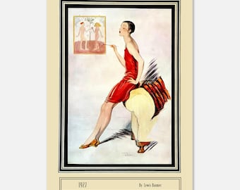 Art Deco Flapper Girl Print: 1920s Vintage Wall Art