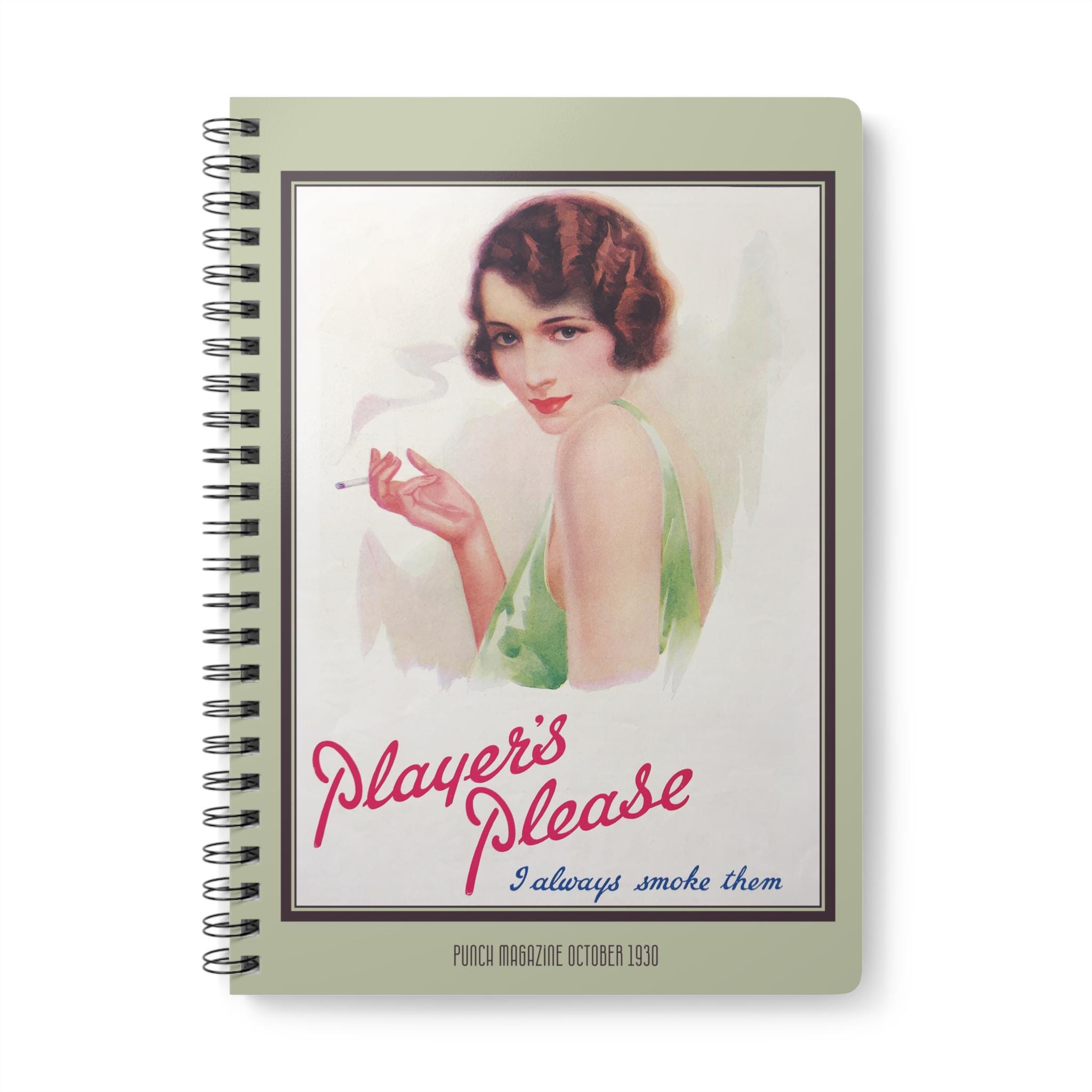 Art Deco A5 Notebook: Player's Cigarettes Vintage Journal