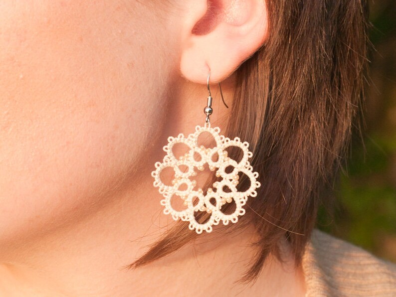 LACE BRIDAL JEWELRY Set of 2 Bracelet and Earrings. Wedding Etsy