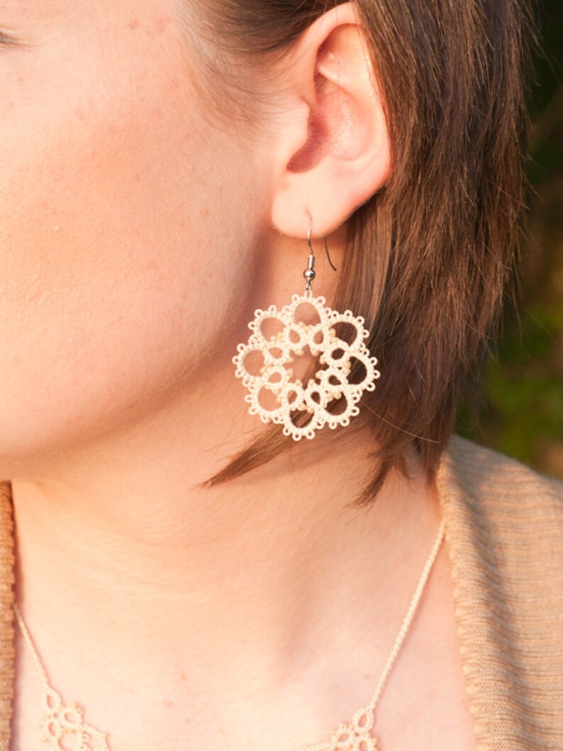 LACE BRIDAL JEWELRY Set of 2 Bracelet and Earrings. Wedding Etsy