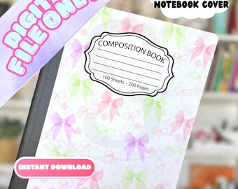 Printable Composition Notebook Cover PNG Back to School Personal ...