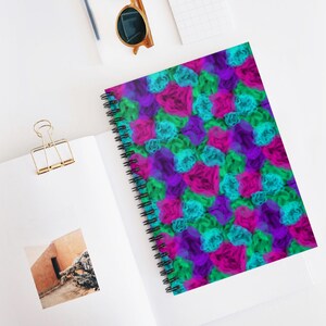 Vibrant Floral Spiral Notebook - Ruled Line, Journal, Gift, School Supplies, Art Sketchbook, Diary