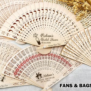Bulk Bridal Shower Fan Favors, Custom Engraved Wood Fan for Hen Party, Personalized Bachelorette Hand Fan, Bachelorette Gifts, Party Decor