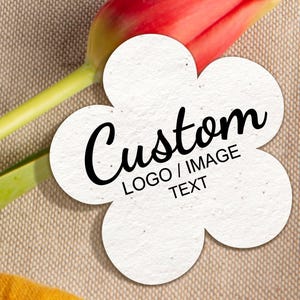Custom Business Logo Seed Paper/Bulk Wedding Seed Papers/Wildflower Seed Paper with Logo/Image/Text/Heart Flower Butterfly Shape Seed Favors