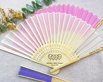 Personalisierter Babyparty-Handfan Gastgeschenke, kundenspezifischer Baby-Holzfan für Gäste, Willkommens-Baby-Gastgeschenke, Geburtstagsgeschenke für Baby, Sommerparty-Fans