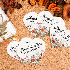Personalized Seed Paper/Bulk Wedding Favors for Guests/Custom Wildflower Seed Paper for Bridal Shower/Wedding Seed Paper Favors/Gift for Her