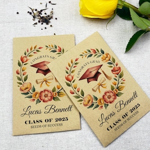 Bulk Custom Graduation Seed Favors/Graduation Gifts for University/Eco Friendly Seed Packets/Grad Party Favors/Congrats Grad/Class of 2025