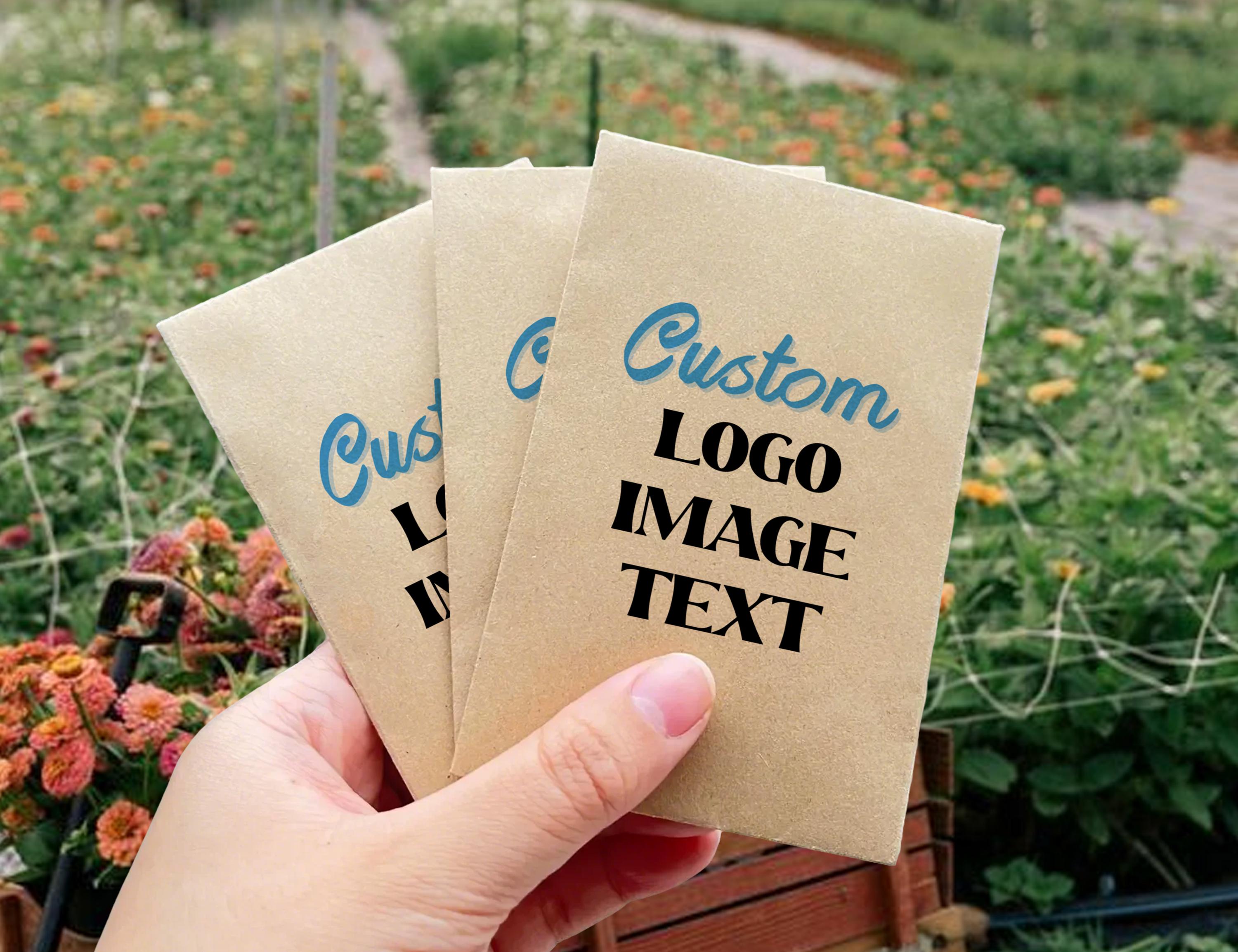 Custom File Packets Custom Seed Packets With Logo/image/text/company Logo Favors/gratitude ...