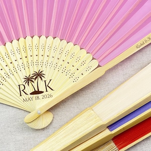 Bulk Custom Hand Fans for Wedding Party/Cloth Fabric Wedding Fans/Wedding Favor For Guest/Personalized Fan for Party Favors/Bridesmaid Gifts