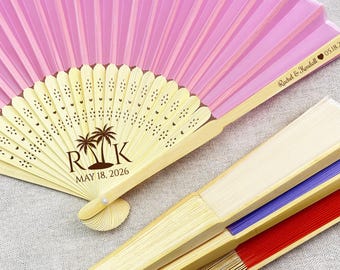 Fabric Cloth Fan & Bag Set Personalized Wedding Fans Bridesmaid Gifts Party Favors Groomsman Gifts Favors for Guest Bridal Shower Favor Fans