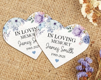 Carta commemorativa personalizzata con semi per funerali/In ricordo di una persona cara/Cuore commemorativo personalizzato con semi/Bomboniere di benvenuto per funerali/Regali commemorativi all'ingrosso/Ecocompatibile