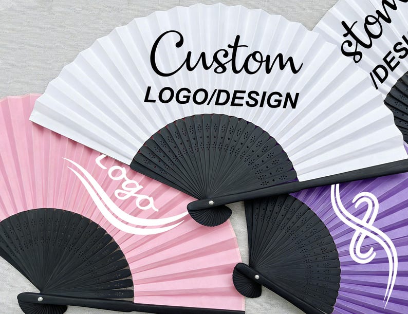 Bulk Personalized Hand Fans | Custom Logo Folding Fans | Business Gifts ...