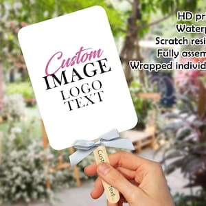 Custom Photo Fans with Logo/Image/Text/Bulk Business Logo Hand Fans/Wedding Logo Favors/Personalized Fan Gifts for Birthday/Graduation Party