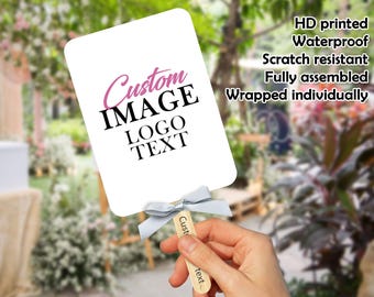 Abanicos con foto personalizados con logotipo, imagen, texto, logotipo comercial al por mayor, regalos de boda, regalos personalizados para cumpleaños y graduación.